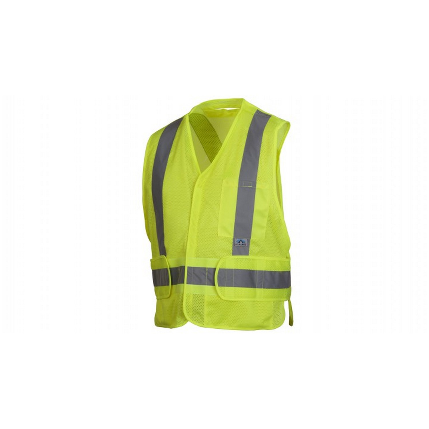 Pyramex Safety RCA2510SE Safety Vest - Hi-Vis Lime Vest with Reflective Tape - Self-Extinguishing ANSI Type R Class 2