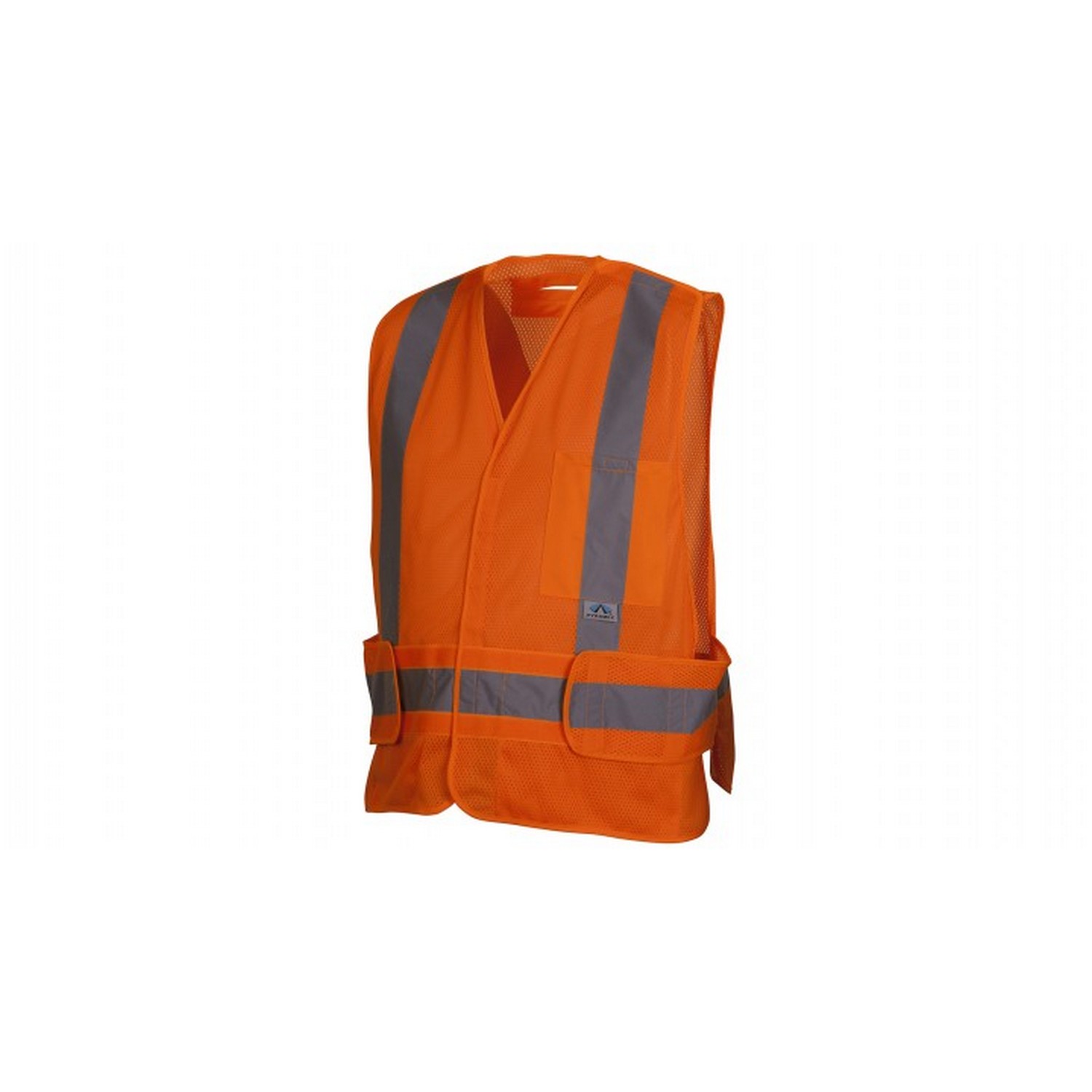 Pyramex Safety RCA2520SE Safety Vest - Hi-Vis Orange Vest with Reflective Tape - Self-Extinguishing ANSI Type R Class 2