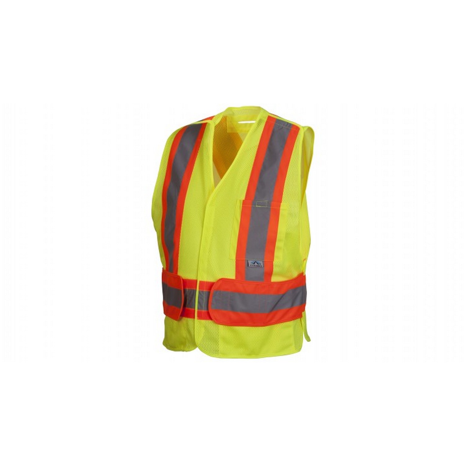 Pyramex Safety RCA2710 Safety Vest - Hi-Vis Lime Vest with Contrasting Reflective Tape ANSI Type R Class 2