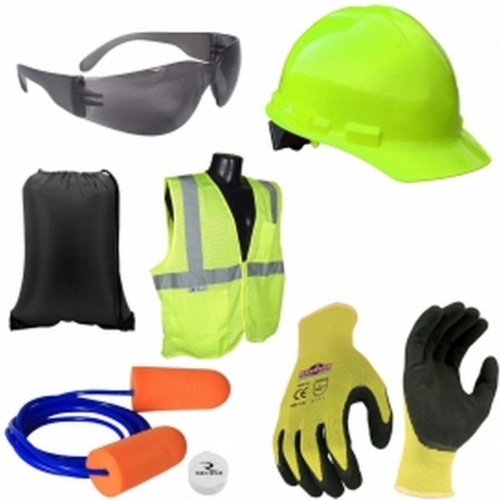 Radians RNHK8 Del New Hire Kit - HV w Bag Safety Glasses