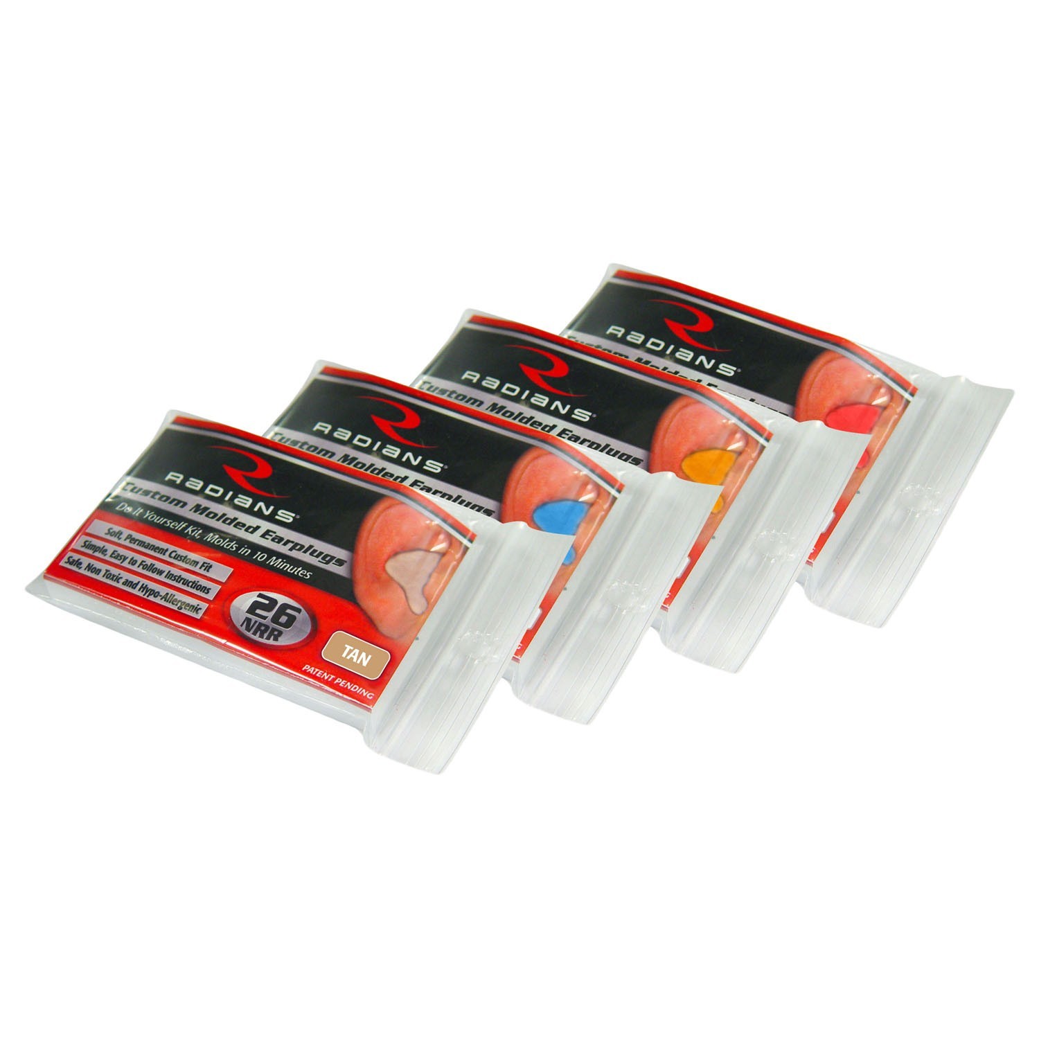 Radians CEP001-O Custom Earplugs Polybag Orange
