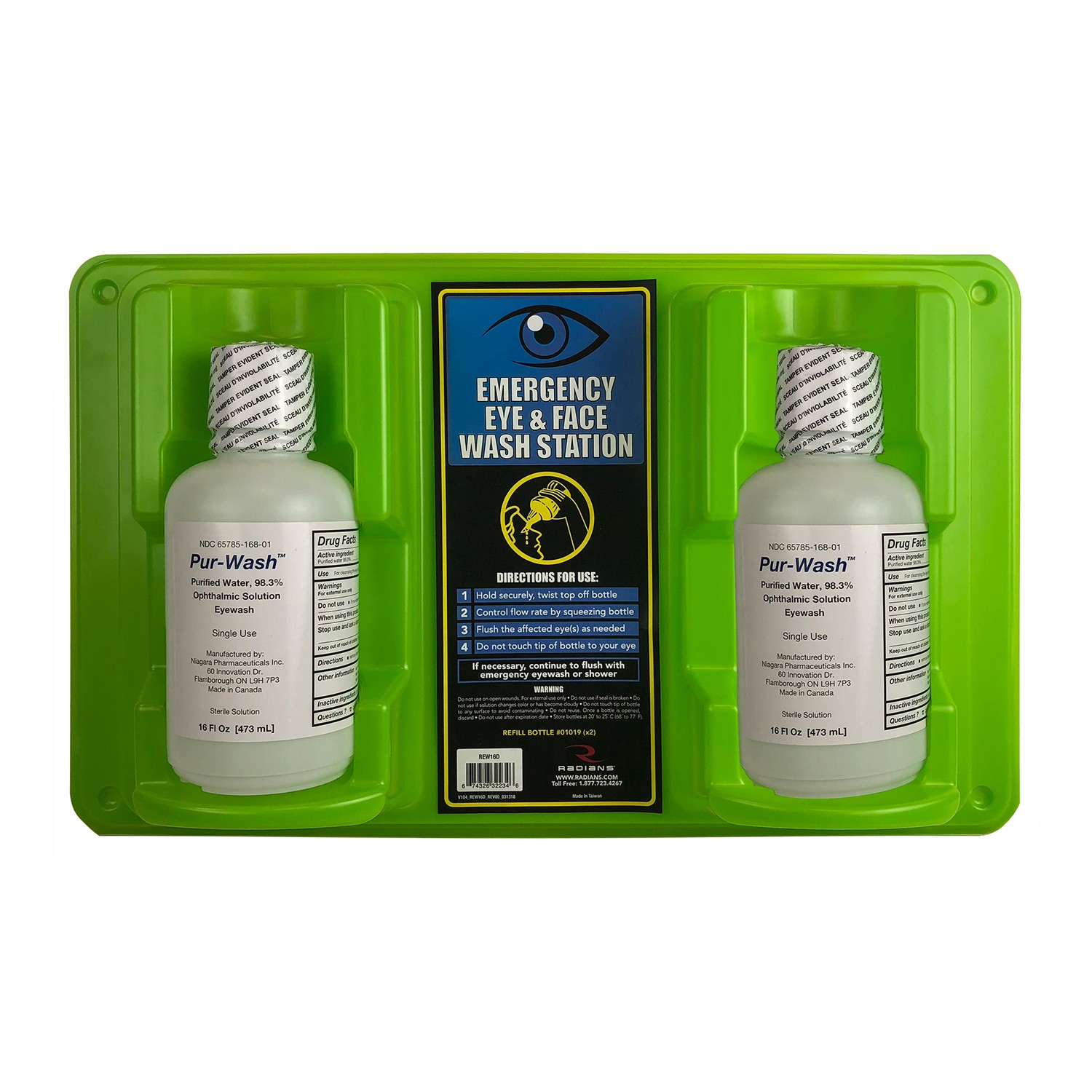 Radians REW16D Eyewash Station 16oz Double