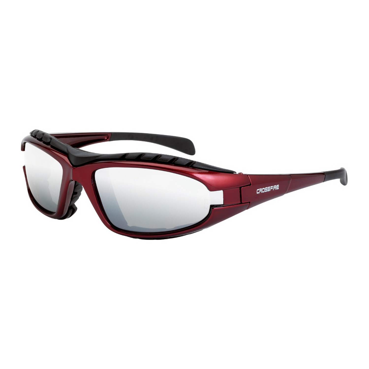 Crossfire RPG Safety Glasses Sunglasses Red Frame Silver Mirror Lens 23233  Z87 for sale online