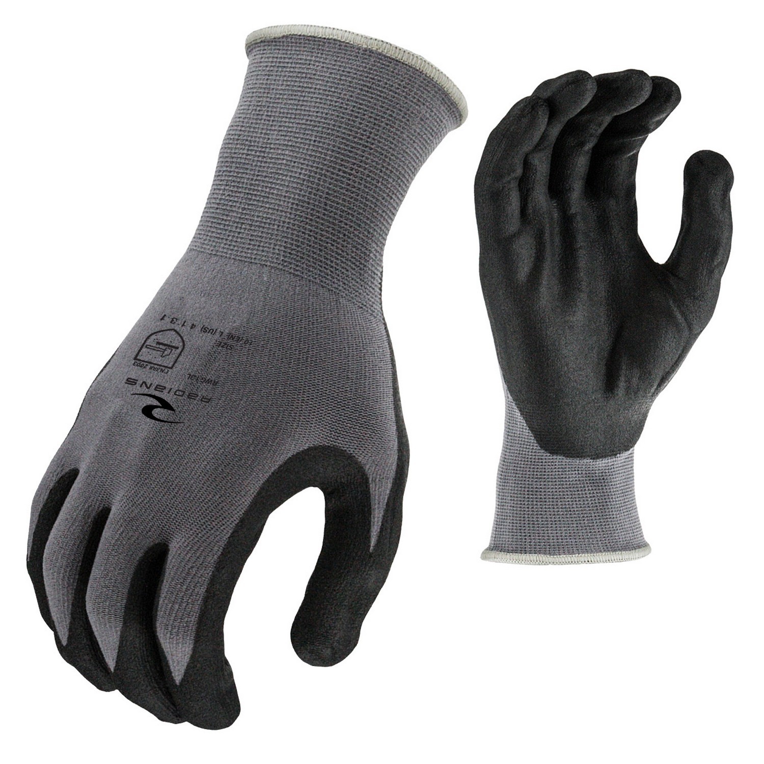 Radians RWG13 15g Nylon/Spandex Shell Foam Nitril Dip