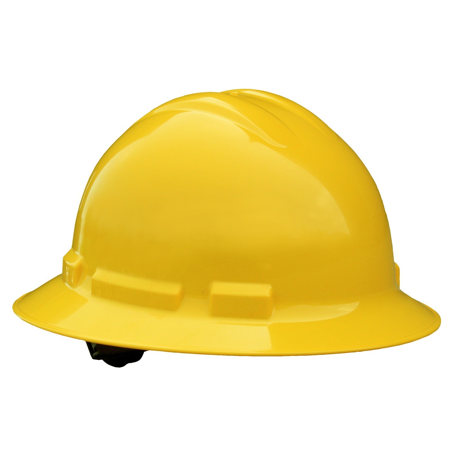 Radians QHR4-YELLOW 4 Pt Ratchet Full Brim Hard Hat Yellow