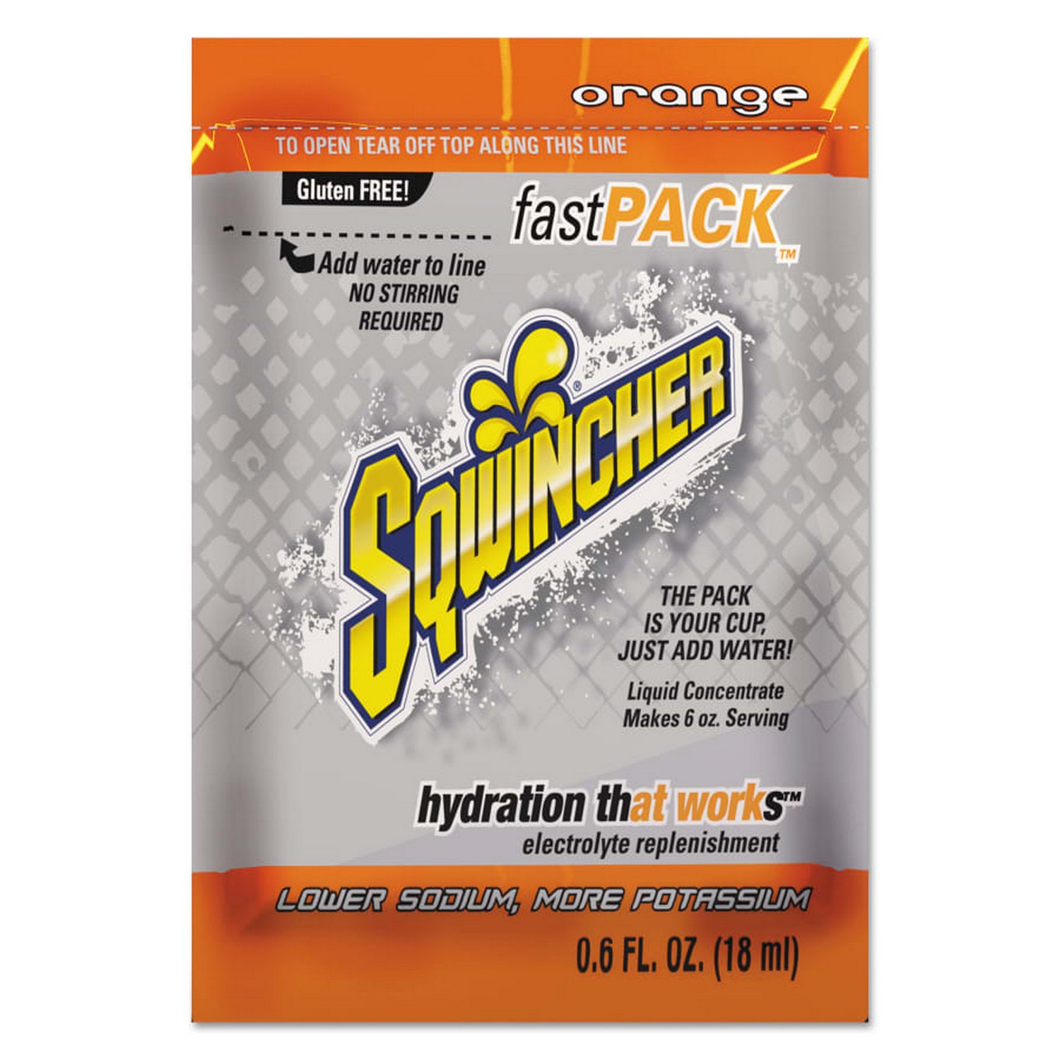 Sqwincher 690-159015304 Fast Packs, Orange, 6 oz, Pack 200/Case