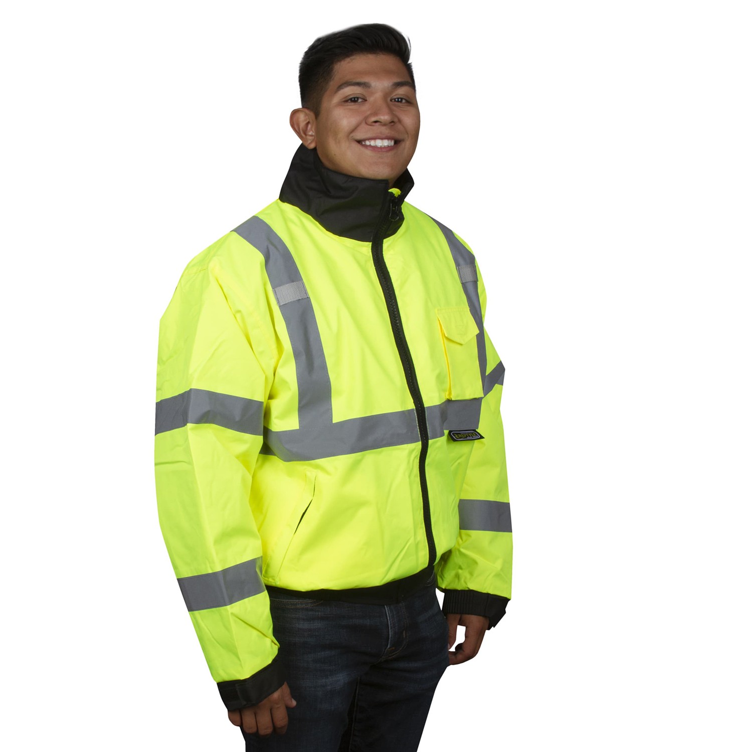Cordova J221 Jacket, Reptyle, Bomber, Quilted, Type R, Class 3, Hi-Vis Lime