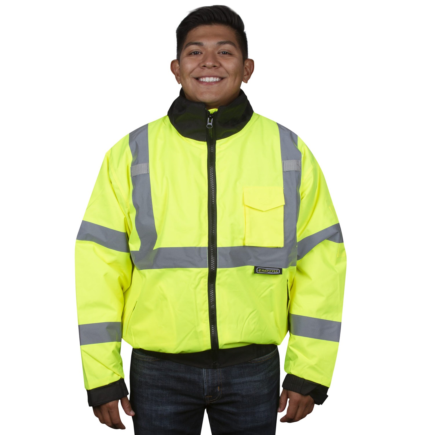 Cordova J221 Jacket, Reptyle, Bomber, Quilted, Type R, Class 3, Hi-Vis Lime