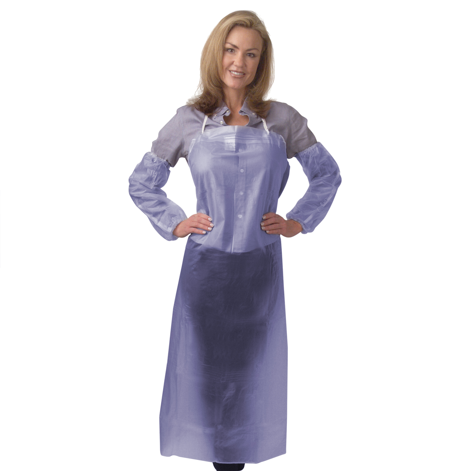 Cordova RA04B48 Apron, Vinyl, 4 Mil, Blue