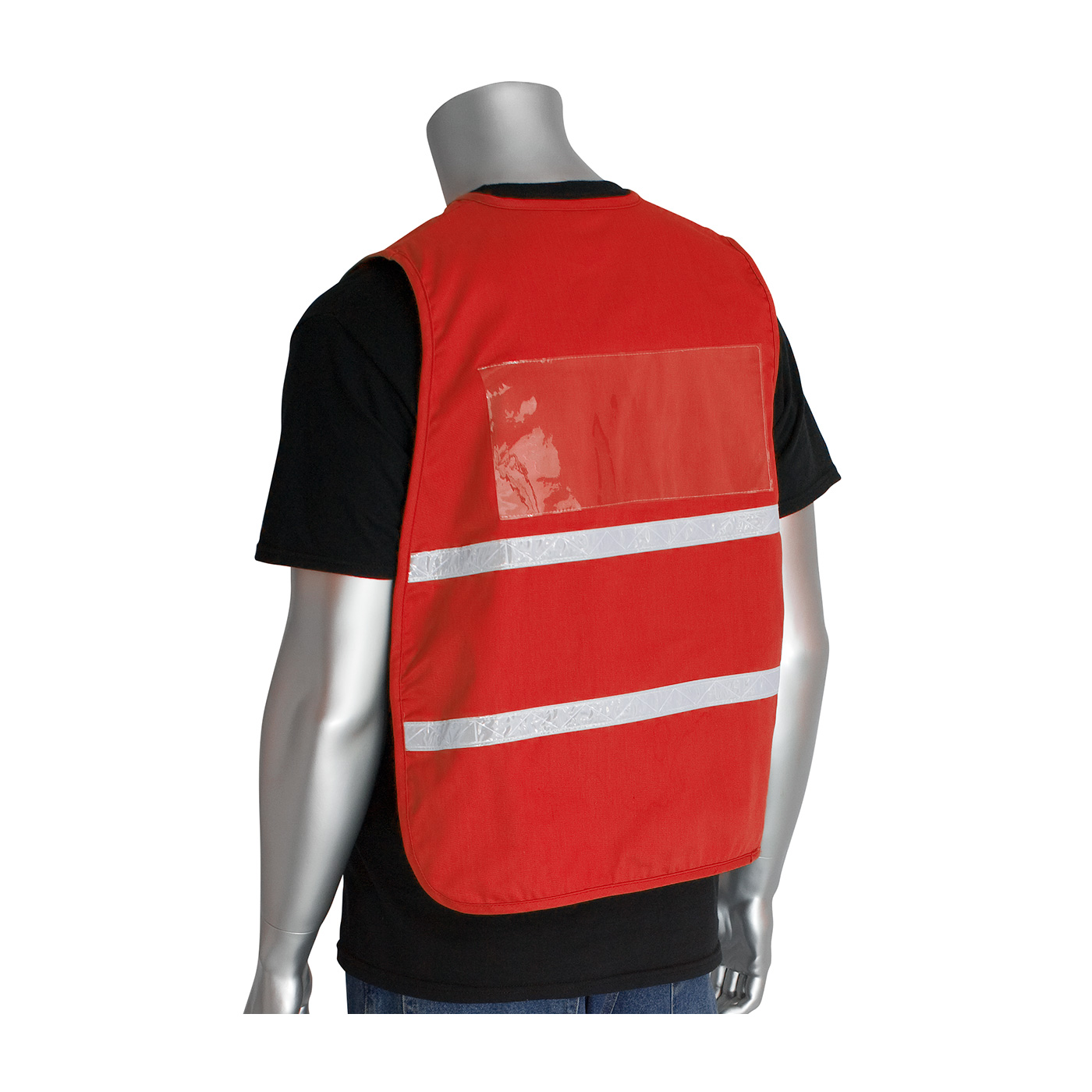 PIP 302-0500M ANSI Type R Class 2 Two-Tone Eleven Pocket Mesh Surveyors Vest Hi-Vis Yellow