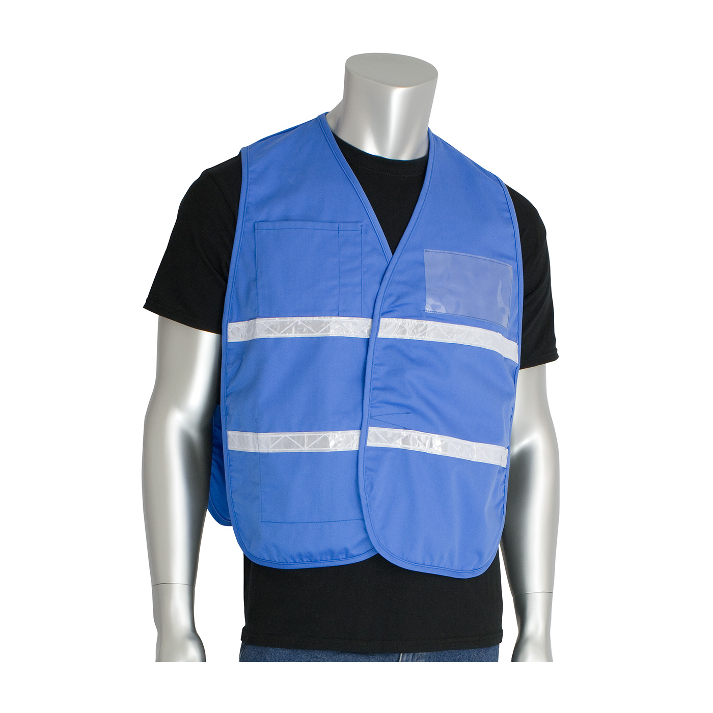 PIP 300-2509 Non-ANSI Incident Command Vest - Cotton/Polyester Blend Light Blue