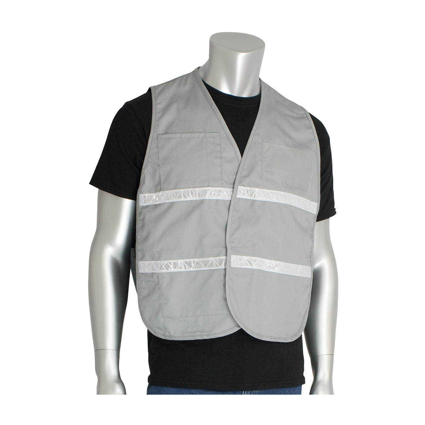 PIP 300-2515 Non-ANSI Incident Command Vest - Cotton/Polyester Blend Gray