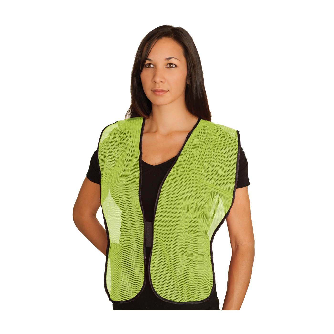 PIP 302-0650D ANSI Type R Class 2 Two-Tone Eleven Pocket Tech-Ready Mesh Surveyors Vest with Ripstop Black Bottom Front and "D" Ring Access Yellow
