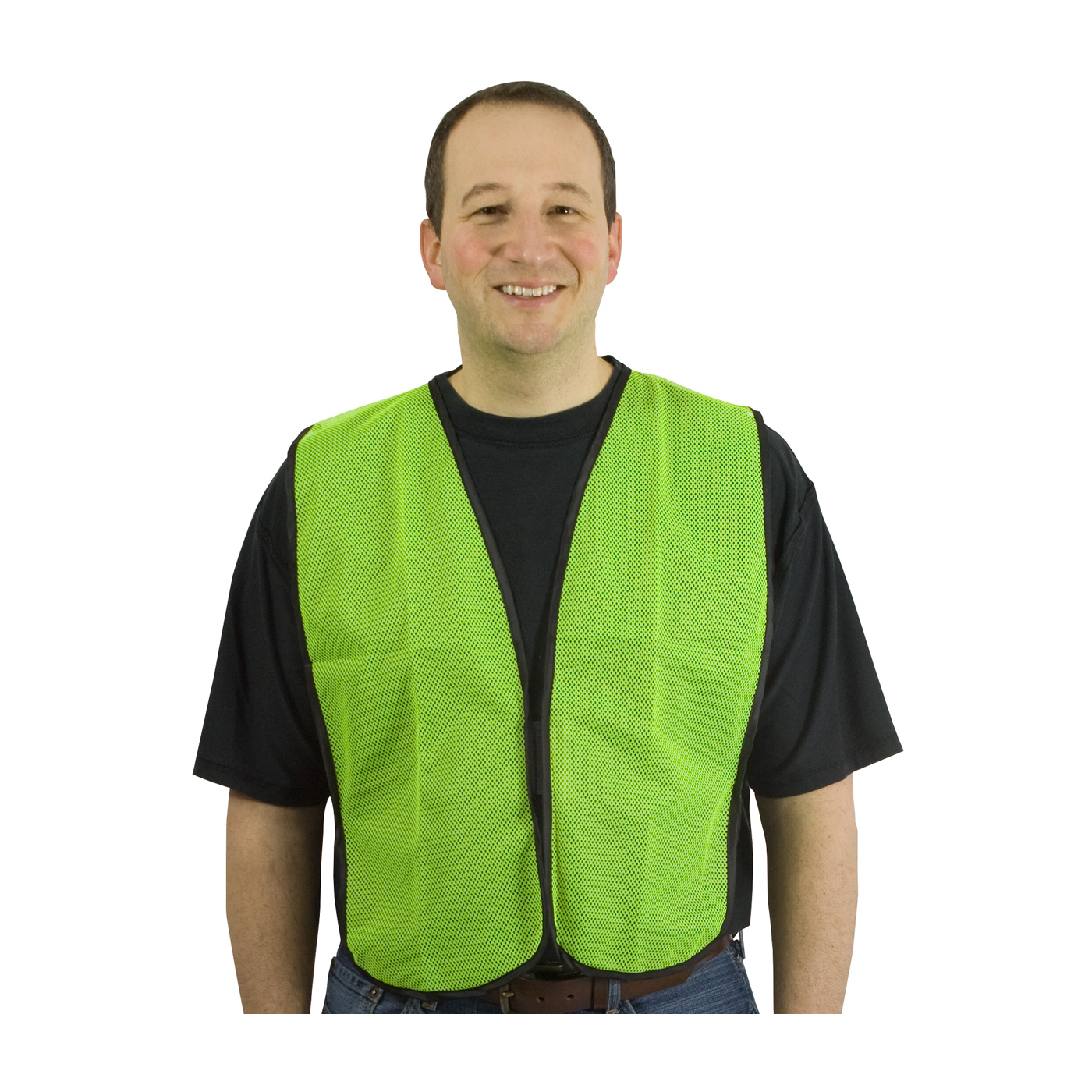 PIP 302-0650D ANSI Type R Class 2 Two-Tone Eleven Pocket Tech-Ready Mesh Surveyors Vest with Ripstop Black Bottom Front and "D" Ring Access Yellow