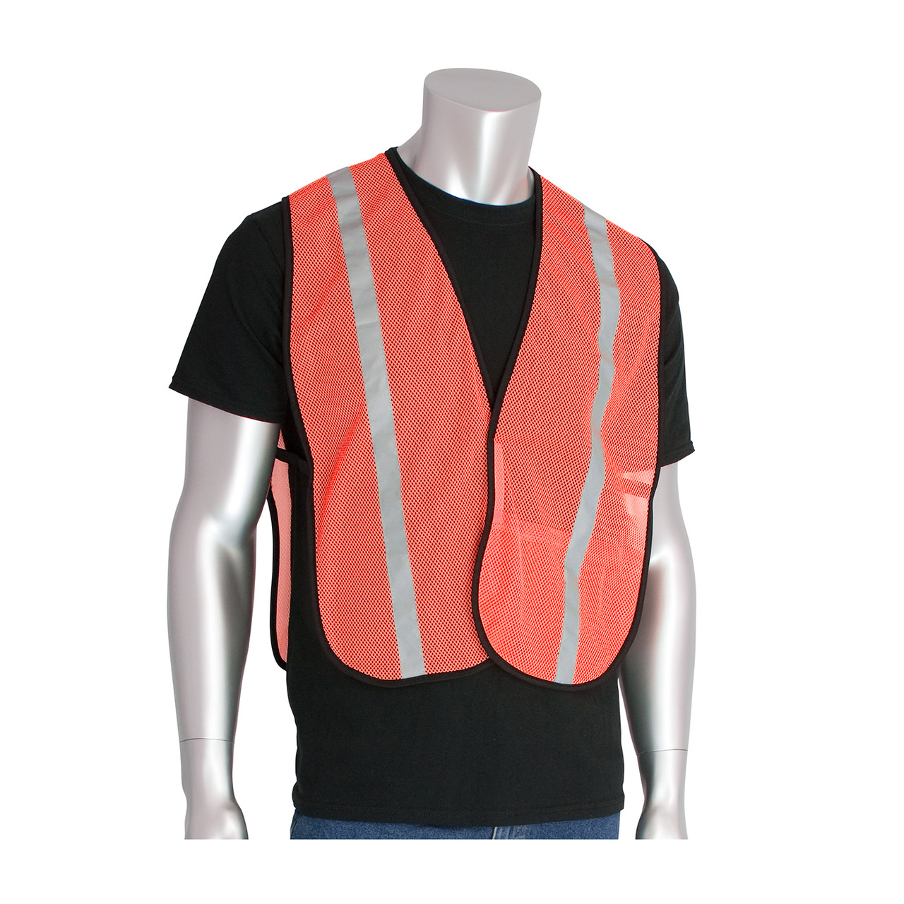 PIP 300-EVOR-E Non-ANSI One Pocket Mesh Safety Vest Hi-Vis Orange