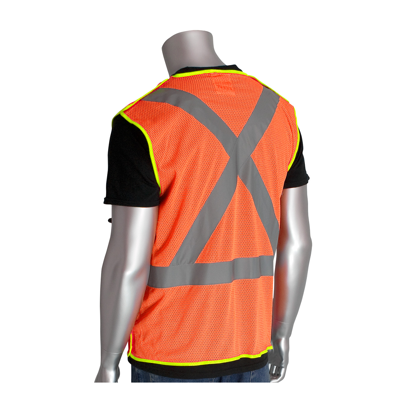PIP 302-0210 ANSI Type R Class 2 and CAN/CSA Z96 X-Back Breakaway Mesh Vest Hi-Vis Orange