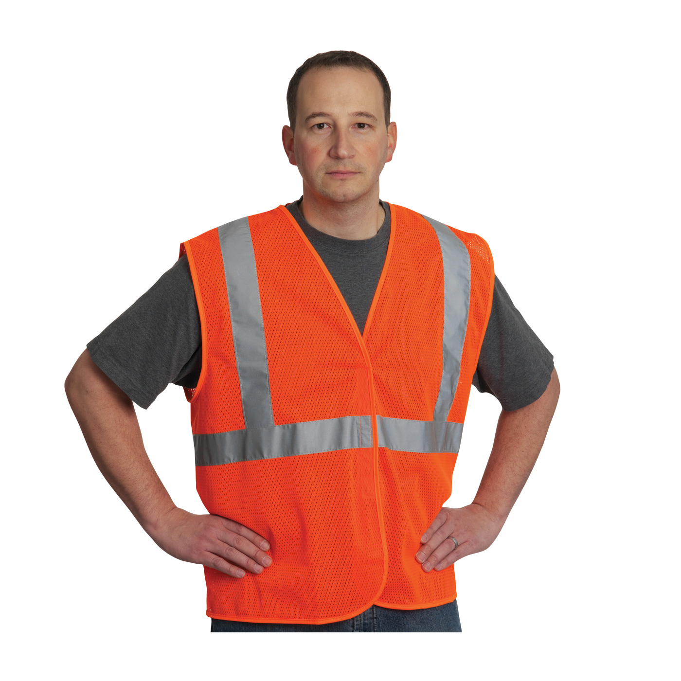 PIP 303-MVGZ4P ANSI Type R Class 3 Value Four Pocket Zipper Mesh Vest Hi-Vis Yellow