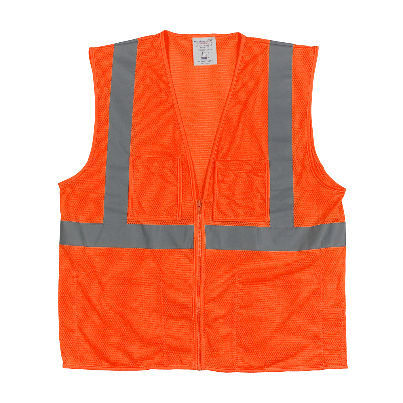 PIP 305-5PVFR ANSI Type R Class 2 FR Treated Solid Breakaway Vest Hi-Vis Orange