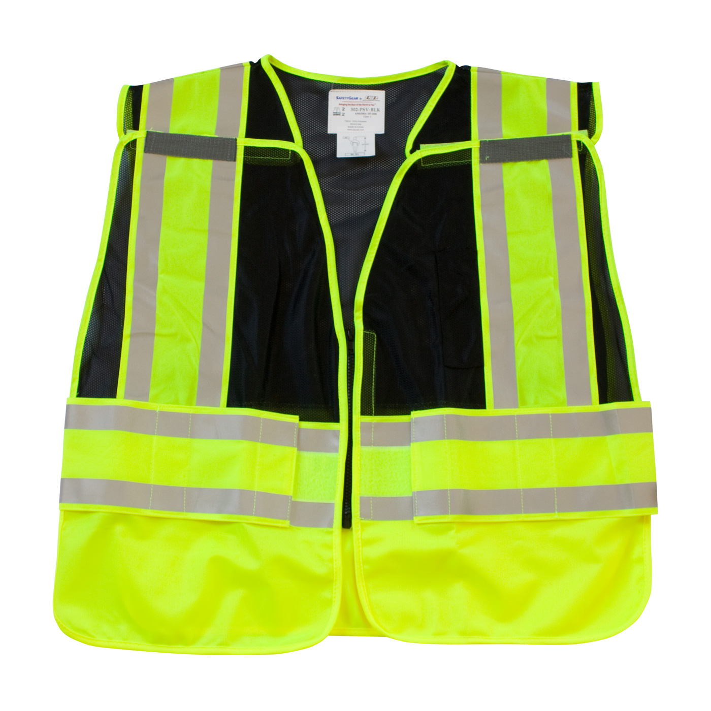 PIP 302-PSV-BLK-NL ANSI Type P Class 2 Public Safety Vest Black