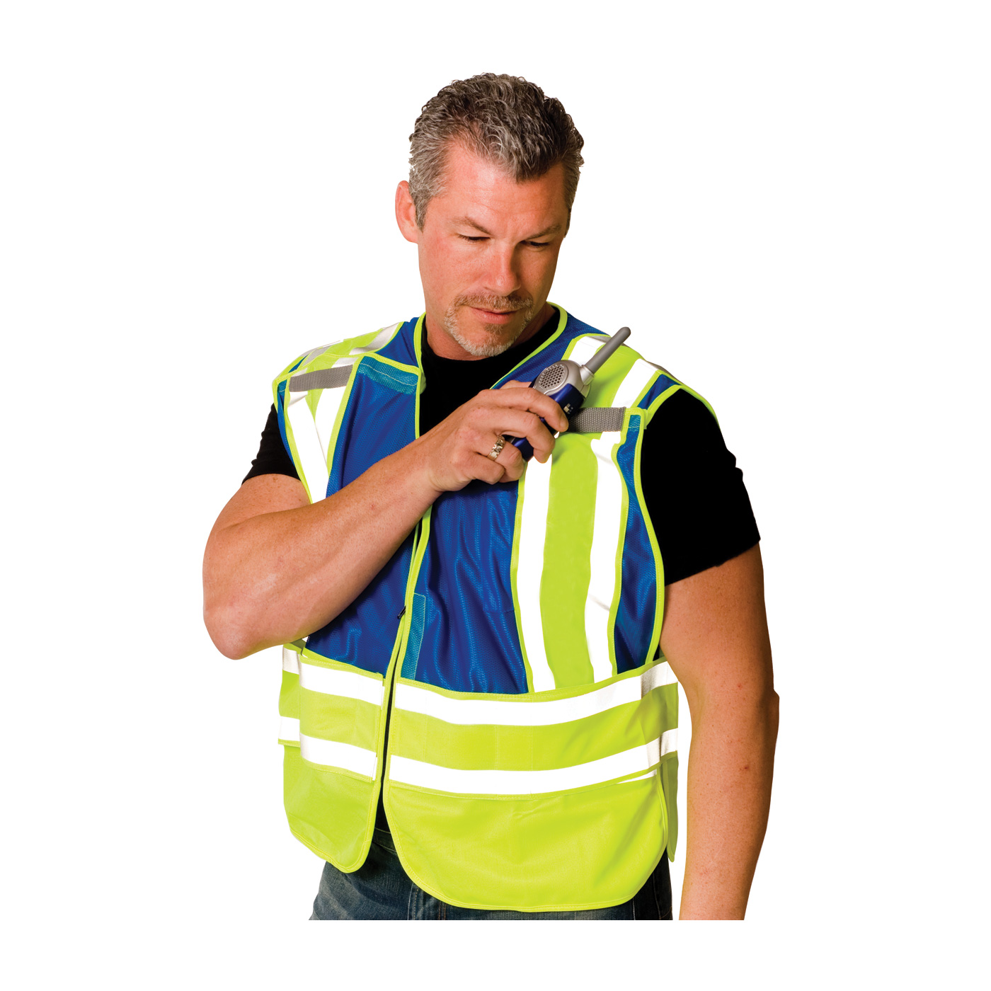PIP 305-USV5FR ANSI Type R Class 2 Two-Tone Expandable FR Treated Mesh Vest Hi-Vis Orange