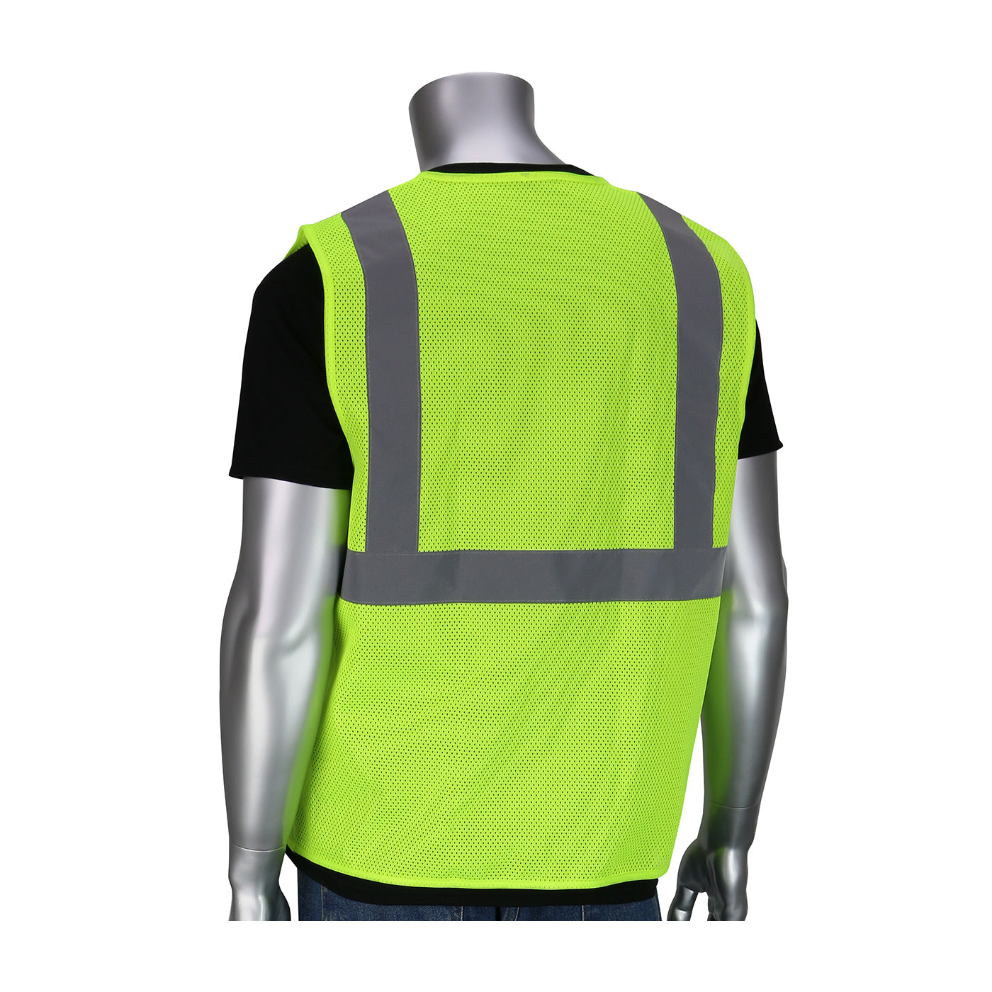 PIP 310-950B Non-ANSI Short Sleeve T-Shirt with 50+ UPF Sun Protection, Insect Repellent Treatment and Black Trim Hi-Vis Yellow