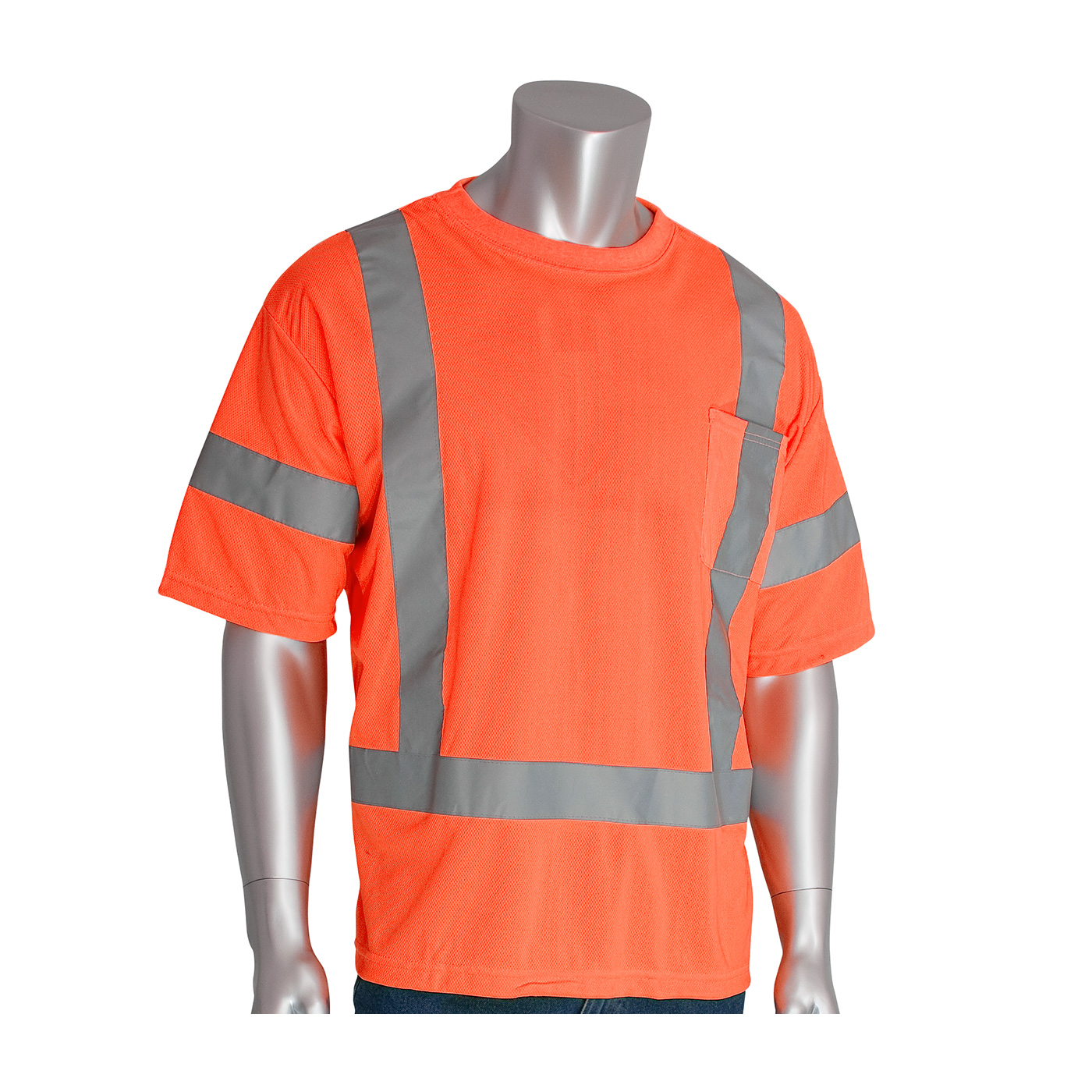 PIP 313-CNTSE ANSI Type R Class 3 Short Sleeve T-Shirt Hi-Vis Orange