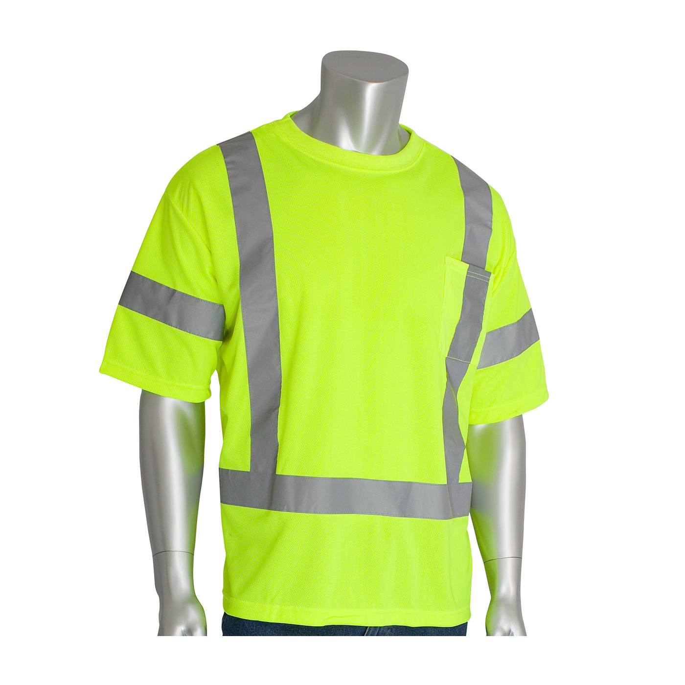 PIP 313-CNTSE ANSI Type R Class 3 Short Sleeve T-Shirt Hi-Vis Yellow