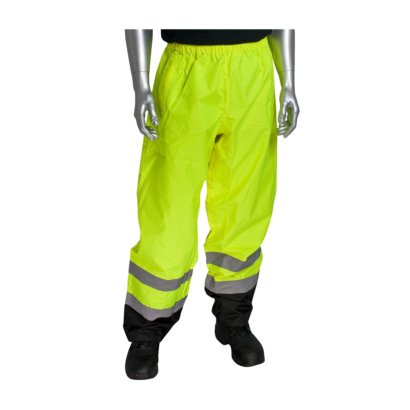 PIP 318-1757 ANSI 107 Class E Value Black Trim Over Pant Hi-Vis Yellow