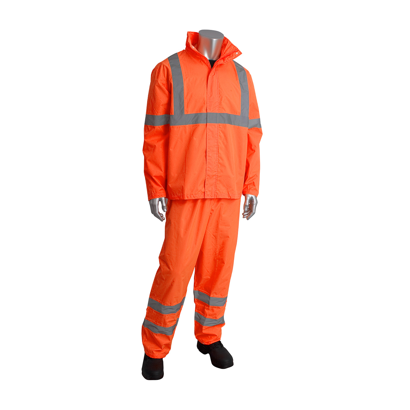 PIP 353-1000 Viz ANSI Type R Class 3 Two-Piece Value Rainsuit Set Hi-Vis Orange