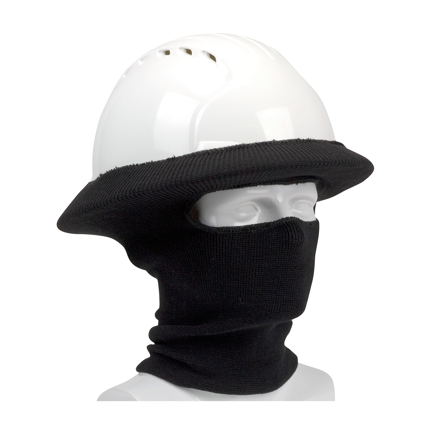 PIP 365-1520FR FR Rib Knit Hard Hat Tube Liner - Full Face & Neck Black