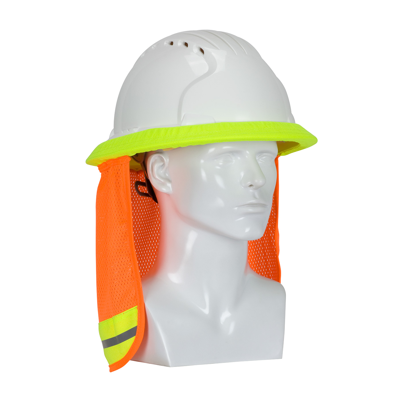 PIP 396-700FR FR Treated Hi-Vis Hard Hat Neck Shade Hi-Vis Orange