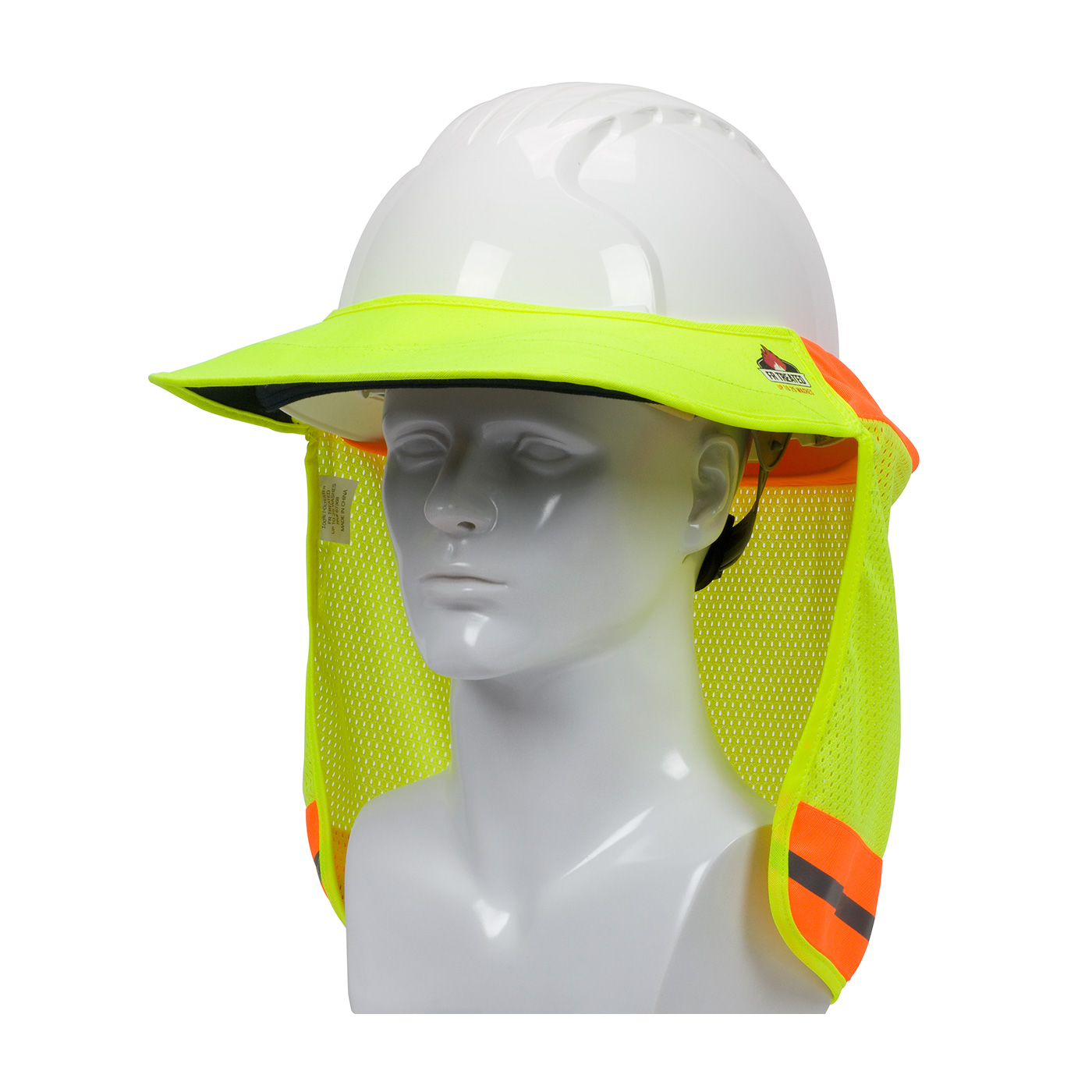 PIP 396-801FR EZ-Cool FR Treated Hi-Vis Hard Hat Visor and Neck Shade Hi-Vis Yellow