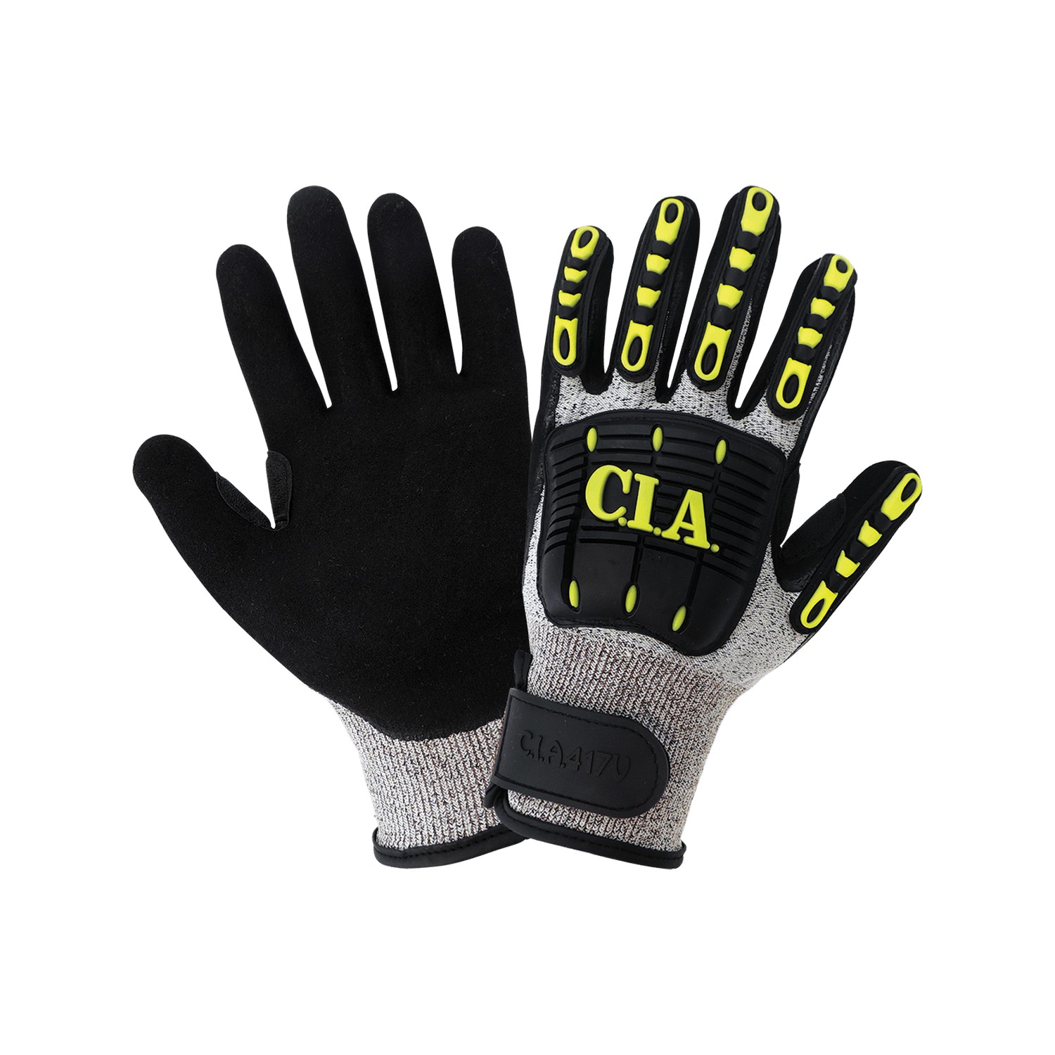 Global Glove CIA417V - Vise Gripster C.I.A. - Cut And Impact Resistant Nitrile Dipped Gloves, Cut Resistant Glove, A2