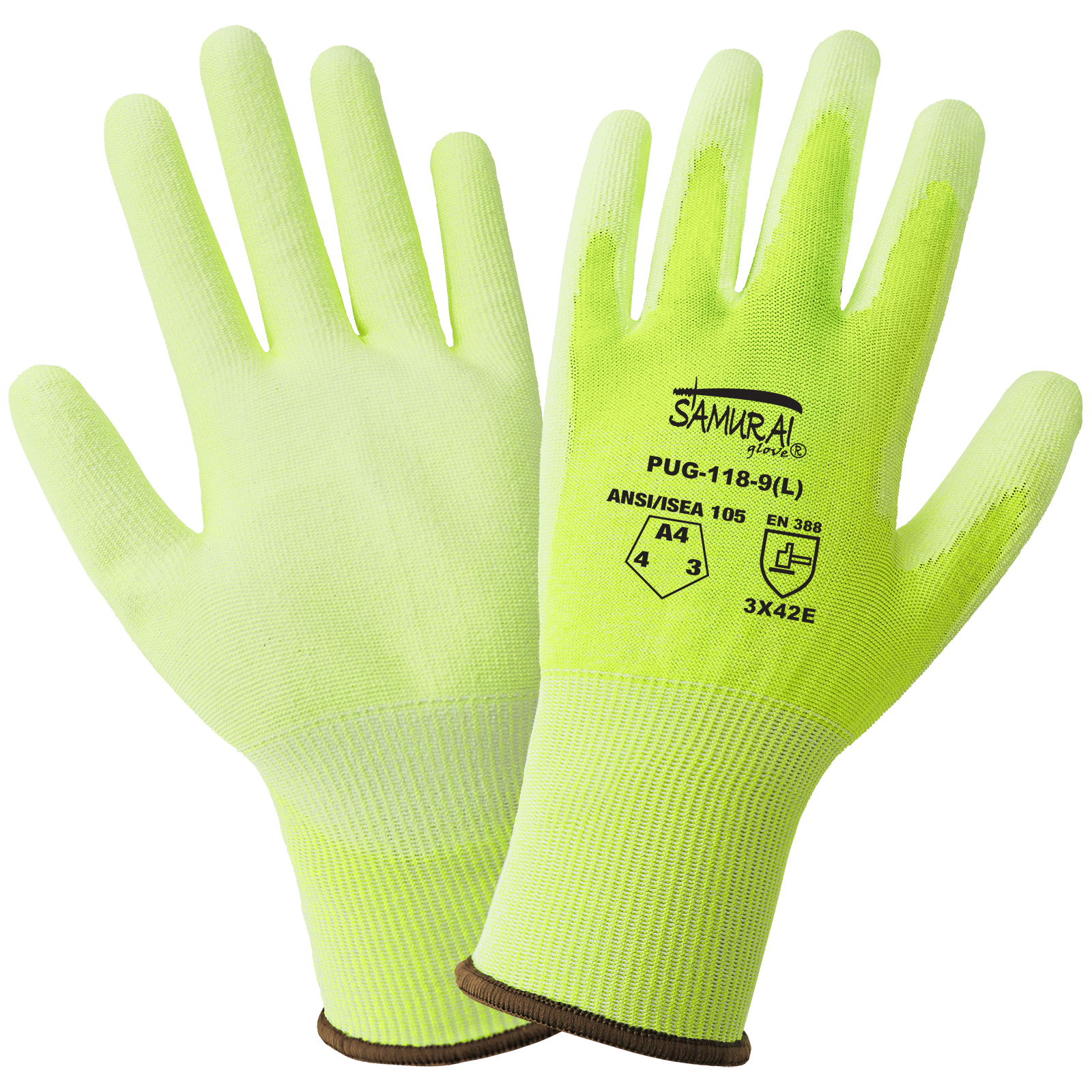 Global Glove PUG-118 - Samurai Glove - High-Visibility PU Coated Cut  Resistant A4 Glove