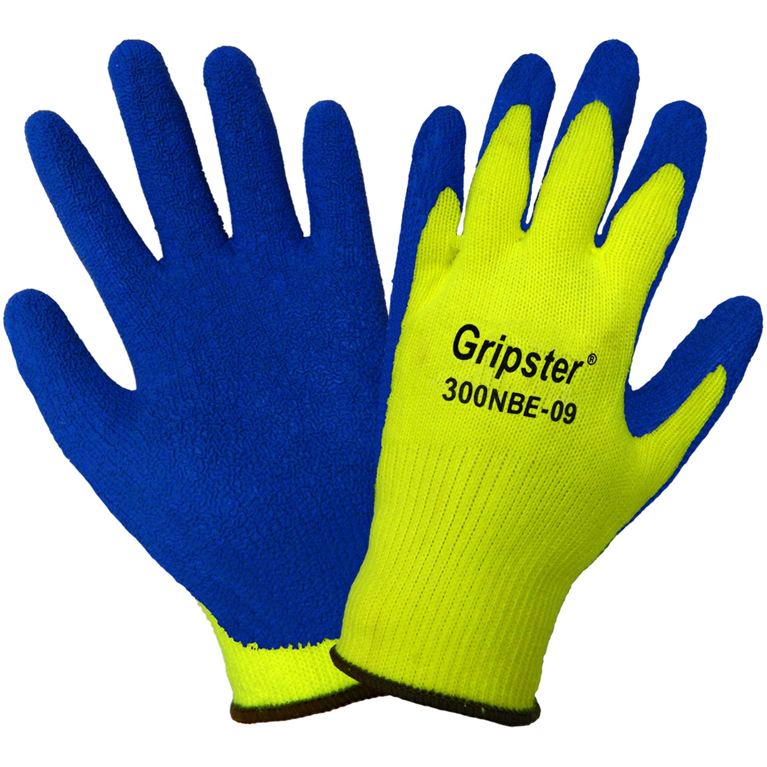 Global Glove 300NBE - Gripster - High-Visibility Etched Rubber Dipped Gloves