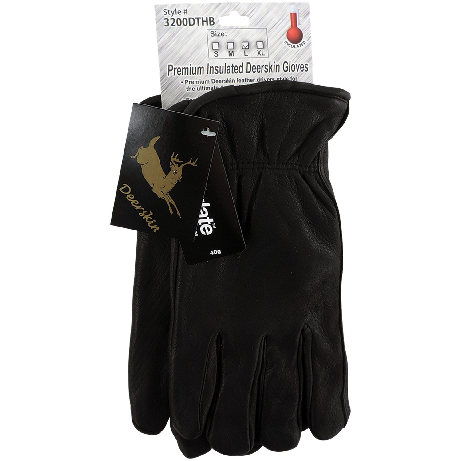 Global Glove 3200DTHB - Insulated Premium Deerskin Leather Gloves