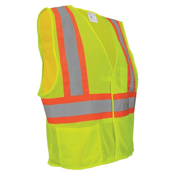 Global Glove GLO-002V - FrogWear HV - High-Visibility Lightweight Mesh Polyester Safety Vest (GGLGLO-002V)