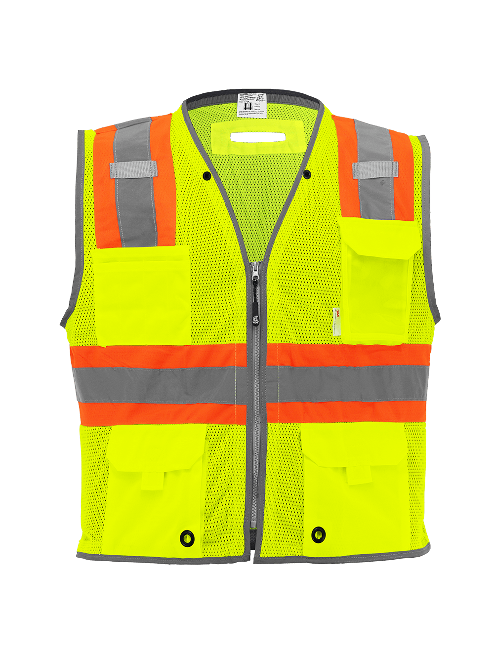 Global Glove GLO-067 FrogWear HV High-Visibility Mesh Polyester Surveyors  Safety Vest