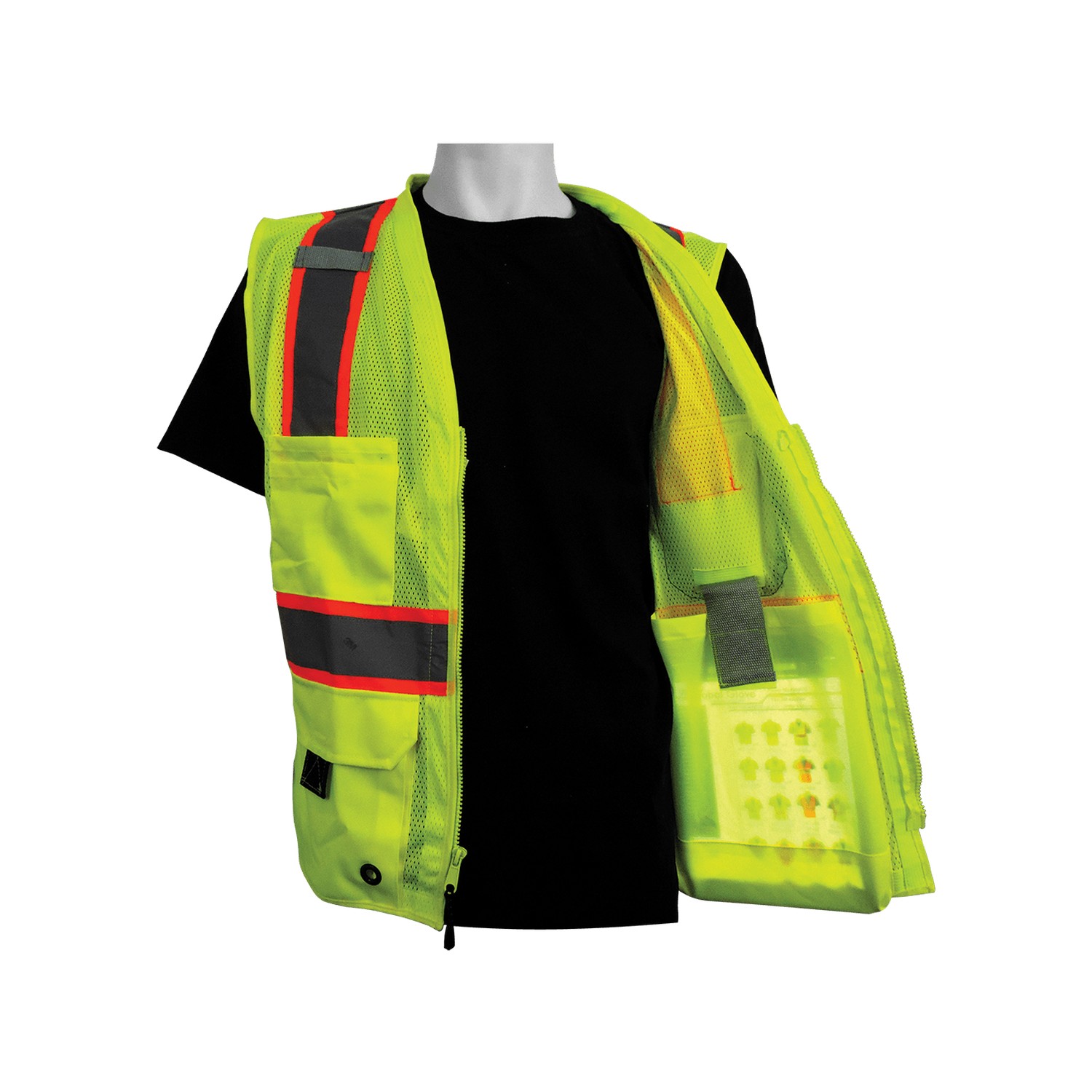 Global Glove GLO-079 - FrogWear HV - High-Visibility Mesh Polyester Surveyors Safety Vest