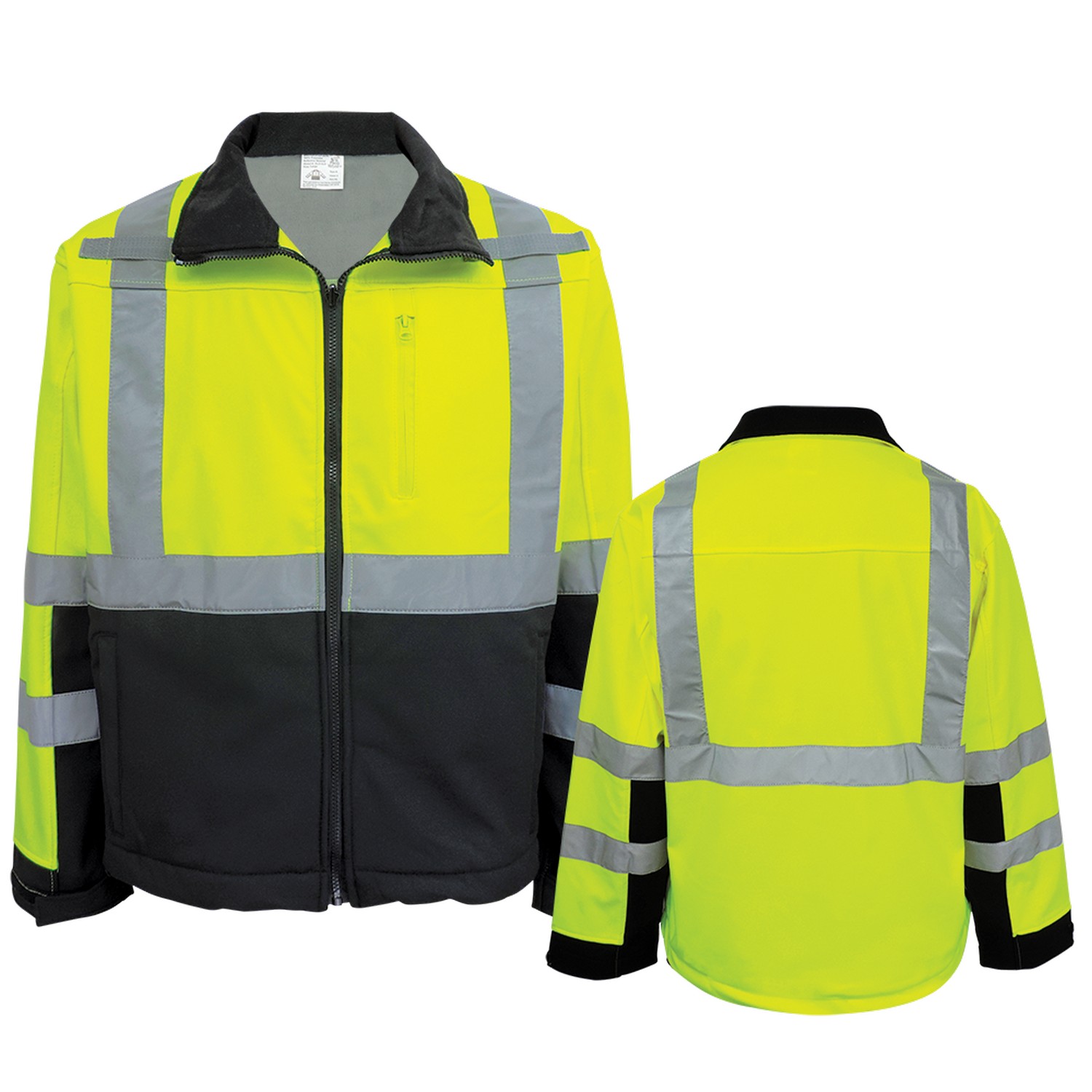 Global Glove GLO-SJ1 - FrogWear HV - Premium High-Visibility Fleece Lined Softshell Jacket (GGLGLO-SJ1)