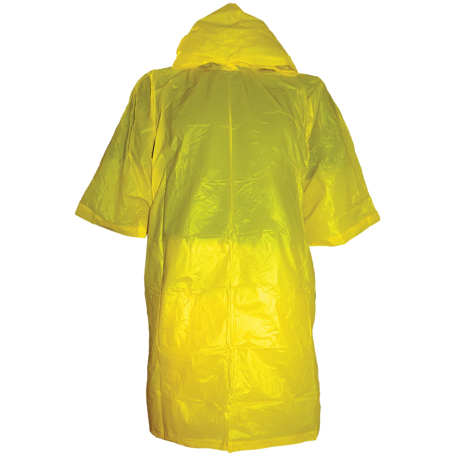 Global Glove RYP810 - 0.10mm Single Ply Yellow Poncho w/Hood