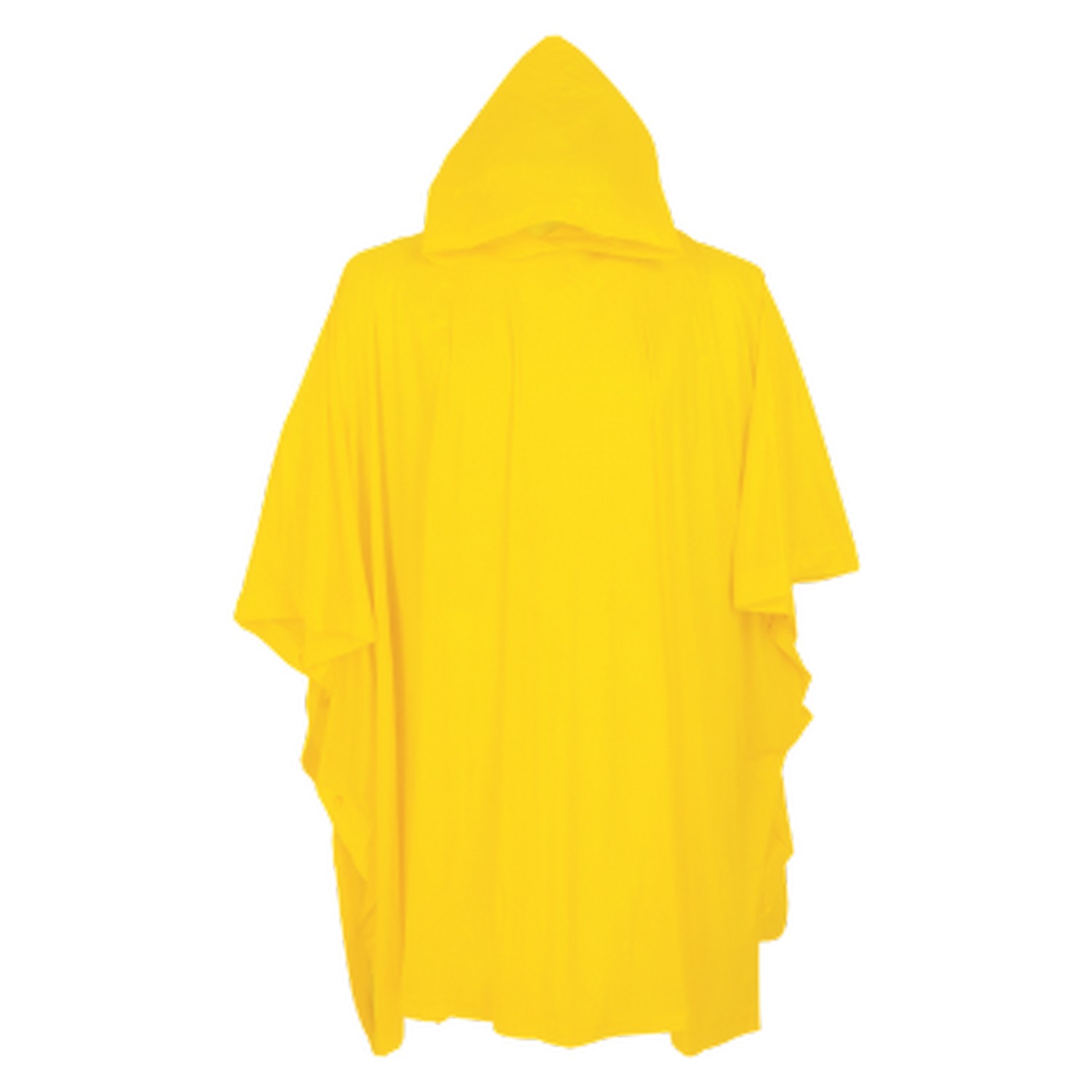 Global Glove RYP810 - 0.10mm Single Ply Yellow Poncho w/Hood