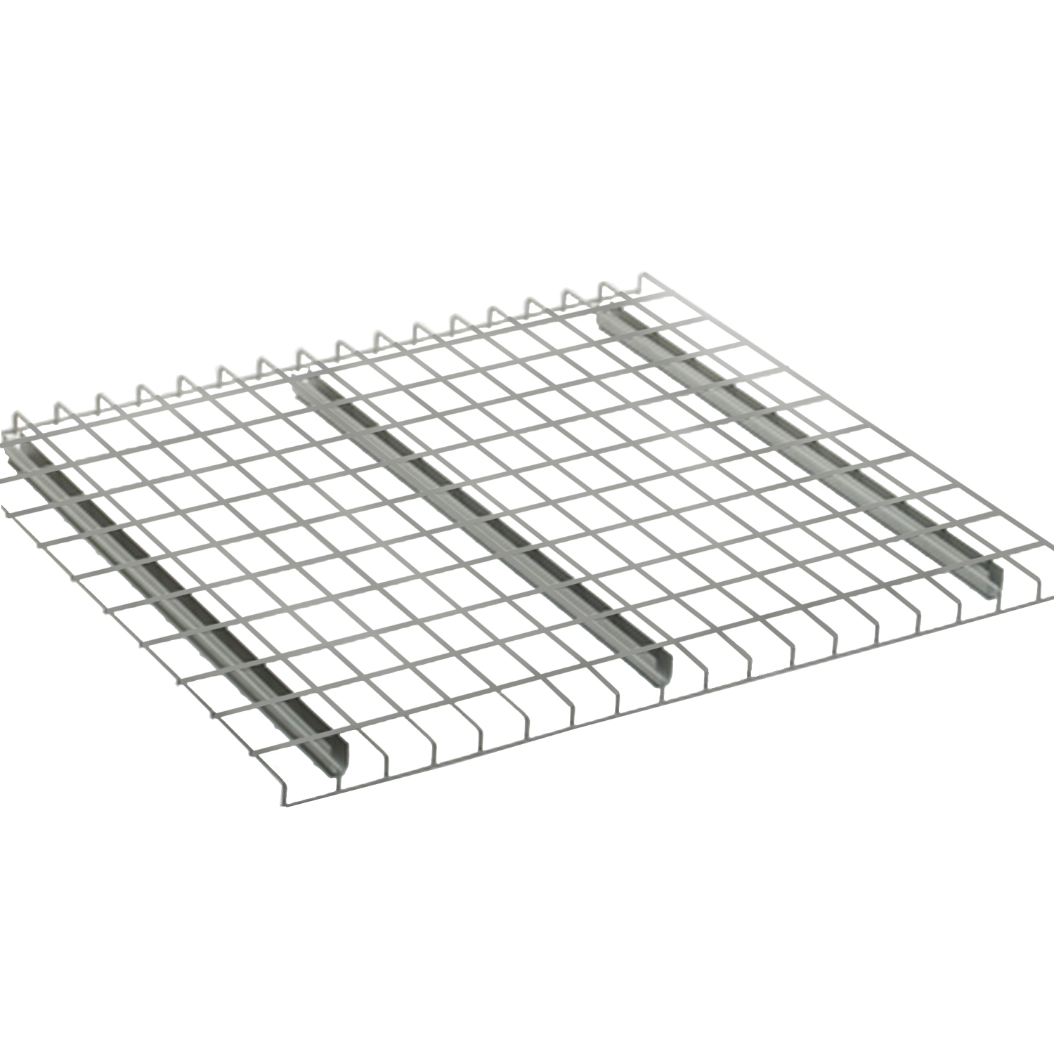 Worldwide Material Handling ND4246S3SA254046S00P 42" D X 46" W Step Channel Grey Waterfall Wire Mesh Deck 2500 Lb Capacity