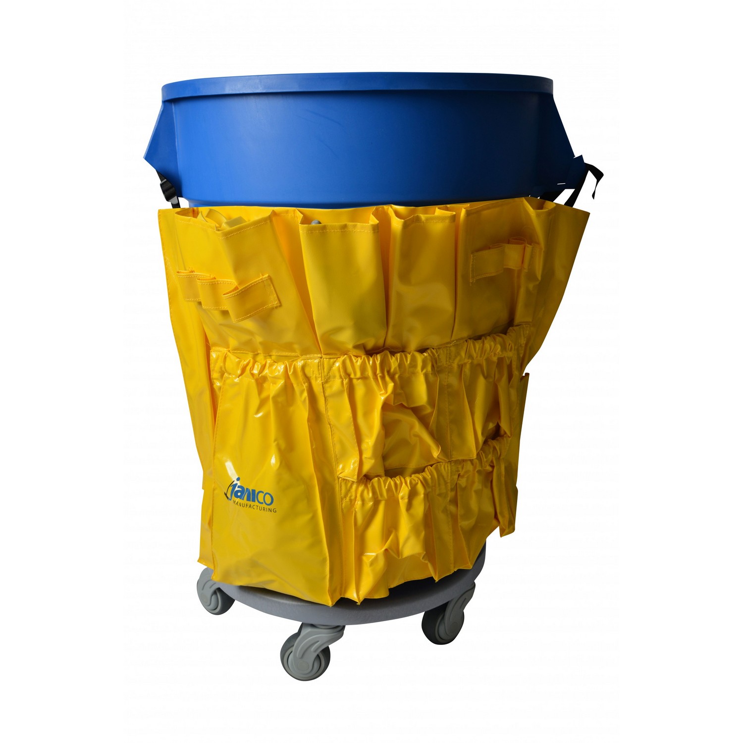Janico 1033 Yellow Caddy Bag Fits 32 & 44 Gallon Round & Square Garbage Containers