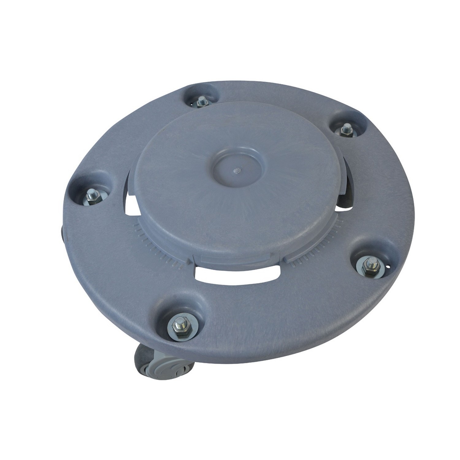 Janico 1041 Quiet Garbage Trash Can Round Dolly with Heavy Duty Non Marking Casters