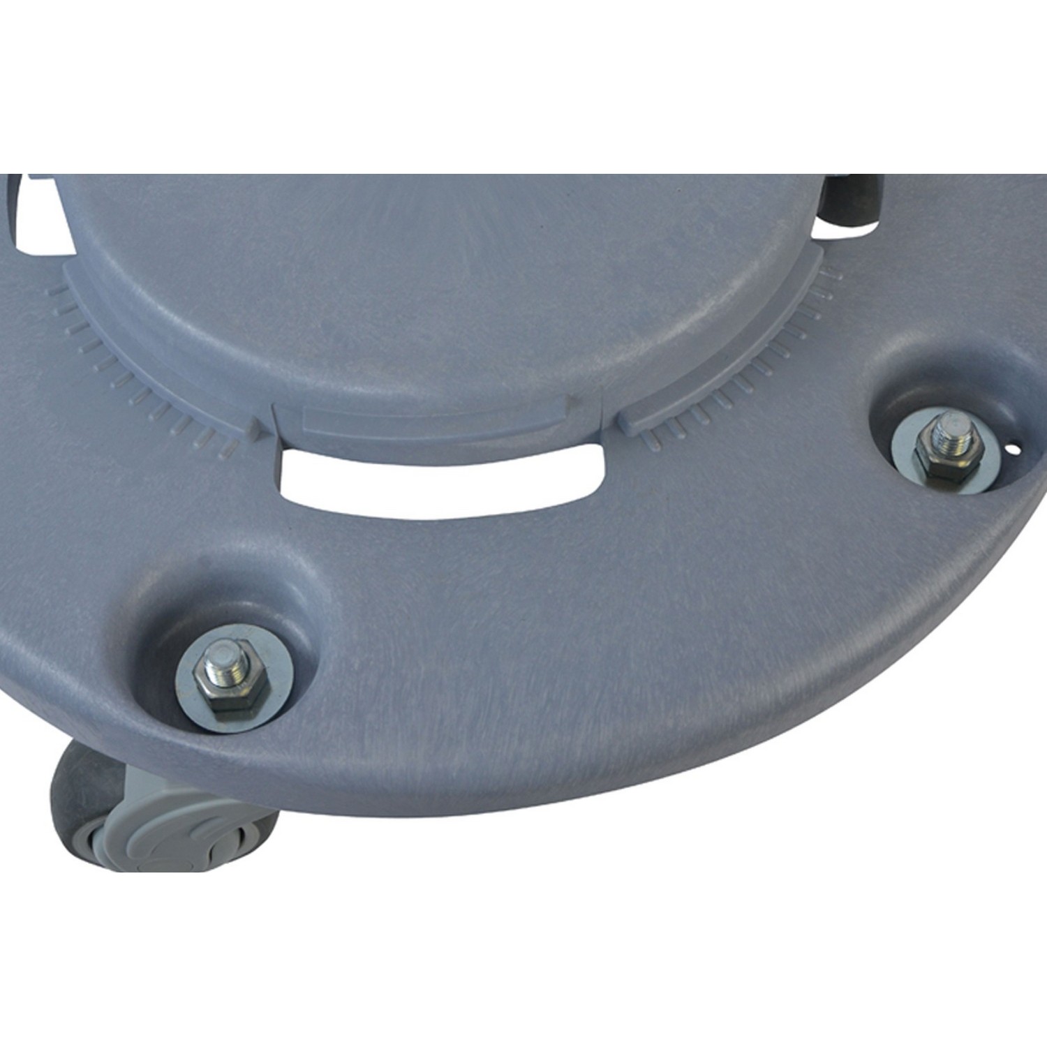 Janico 1041 Quiet Garbage Trash Can Round Dolly with Heavy Duty Non Marking Casters