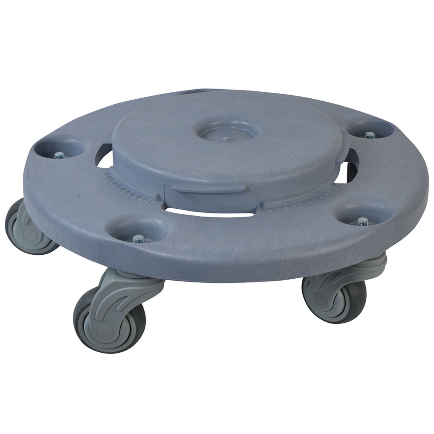 Janico 1041 Quiet Garbage Trash Can Round Dolly with Heavy Duty Non Marking Casters