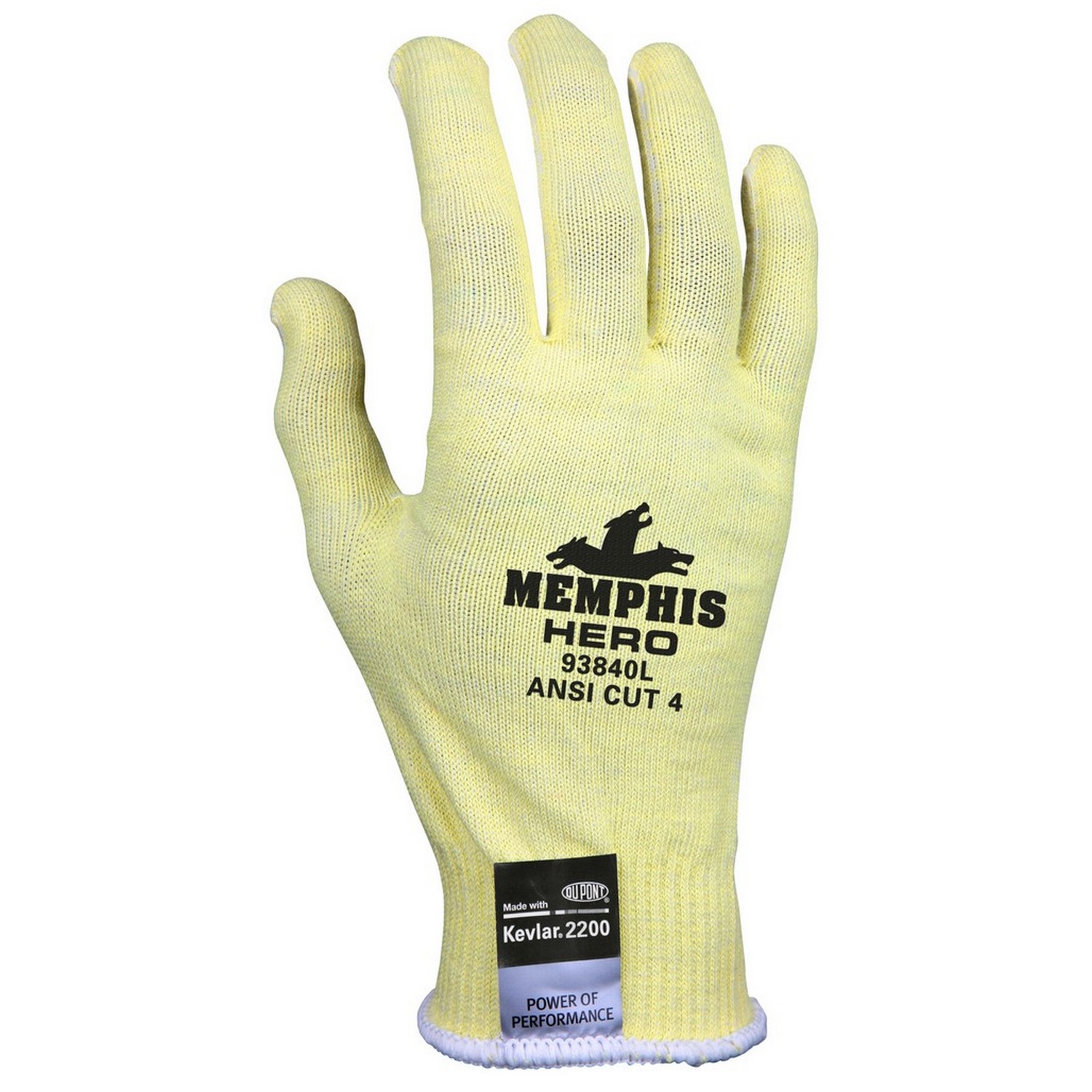 MCR Safety 93840XS Memphis Hero,  13 Gauge Light Weight Kevlar/Stainless Steel/Spandex Fiber, Uncoated