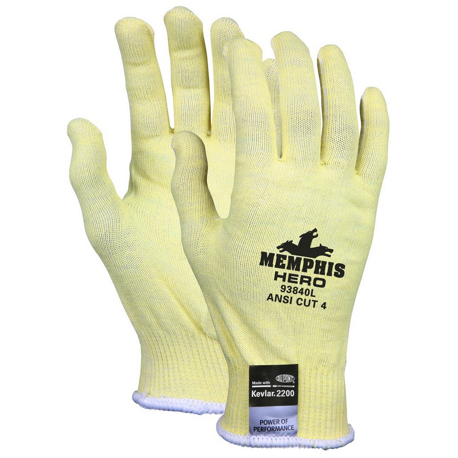 MCR Safety 93840XS Memphis Hero,  13 Gauge Light Weight Kevlar/Stainless Steel/Spandex Fiber, Uncoated