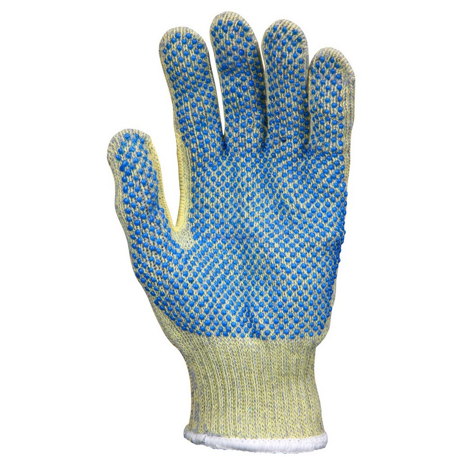MCR Safety 93857M Memphis Hero, 7 Gauge Regular Weight Kevlar/Stainless Steel/Nylon, blue PVC single dotted